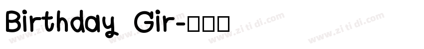 Birthday Gir字体转换
